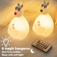thumbnail image 2 of Lámpara de noche para bebés con control remoto para niños - Luz nocturna cambiante LED recargable para dormitorios de niños, bebés y niños pequeños (rojo), 2 of 5