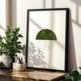 thumbnail image 4 of Olive green circle - Mixed Media Geometric Minimalist Abstract Modern Art Watercolor Pattern Line Art Black Framed Wall Art Print 12 x 18 inches, 4 of 8