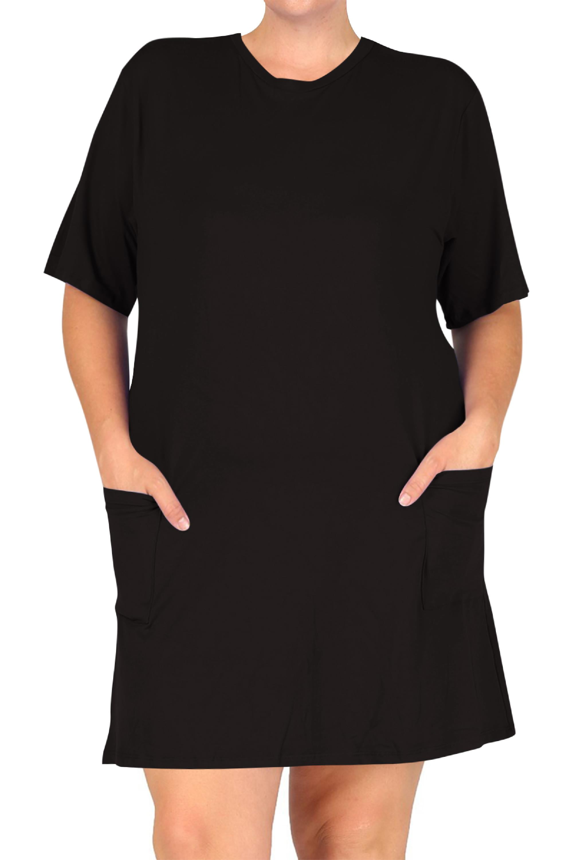 walmart t shirt dress plus size
