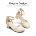 thumbnail image 3 of DREAM PAIRS Girls Dress Shoes Closed Toe High Heels Ankle Strap Toddler Little Big Kid Wedding Flower Party Pump, 3 of 6