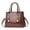 Brown, variant on VSFAOV Women Handbags Purse Shiny Patent Leather Crocodile Pattern Top Handle Handbag Satchel Bags Zipper Medium Tote Bag White