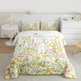 thumbnail image 3 of Manfei Teens Watercolor Flower Bedding Comforter Set, Farmhouse Plant Botanical Twin Comforter Sets, Retro Fashion Style Reversible Bedding Set, Lightweight Room Decor, 2 Pieces, 3 of 9