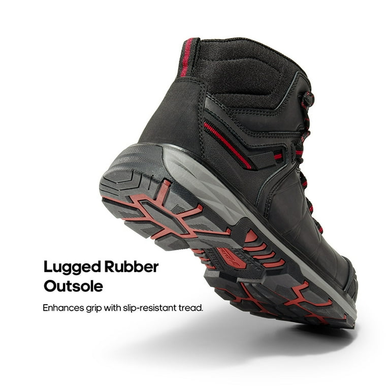 Mens Safety Toe Work Boots BURUDANI Men's Non-Slip Steel Toe