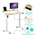 thumbnail image 6 of UNICOO® 2 Tier Electric Height Adjustable Standing Desk with Wheels, Electric Mobile Standing Workstation, Sit Stand Desk Home Office Desk Whole-Piece Desk Board 48 * 24 in (KT1002-LW) 2Tier, 6 of 8