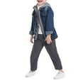thumbnail image 3 of Mercatoo Kids Hooded Denim Jacket Boys Girls Basic Jean Coat Zipper up Coat Outerwear Spring Long Sleeve Jacket Tops, 3 of 5
