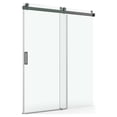 thumbnail image 3 of Frameless 56"-60"W x 76"H Sliding Shower Door, 3/8" Tempered Glass, Matte Black, New, 3 of 8