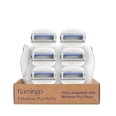 NEW Flamingo Moisture Plus Razor Blades for Women, Moisture Plus Blade Refills, 8 Razor Refills