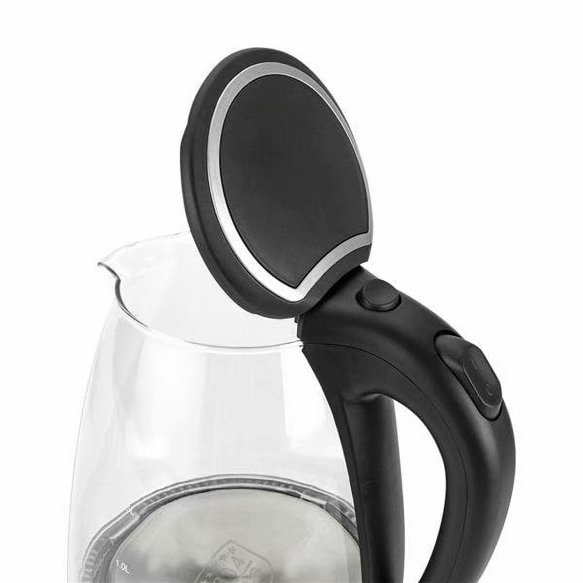 Electric Kettle Glass Boiler Coffee Pot, Water Heater 7 Big Cups 1.8 Liter with Quick Boil, Auto Shut Off and Boil-Dry Protection