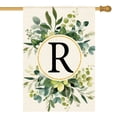 thumbnail image 1 of shiyou-Monogram Letter R Floral House Flag 28x40 Inch Double Sided Outside, Family Last Name Initial Yard Outdoor Decoration, 1 of 4