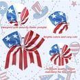 thumbnail image 3 of Monebena 4th of July Cheer Bows Fourth of July Accessories Patriotic Red White and Blue Bow Hair Accessories Memorial Day Hair Bow Hair Scrunchies for Women Flag Design Accessories Party Supplies, 3 of 7