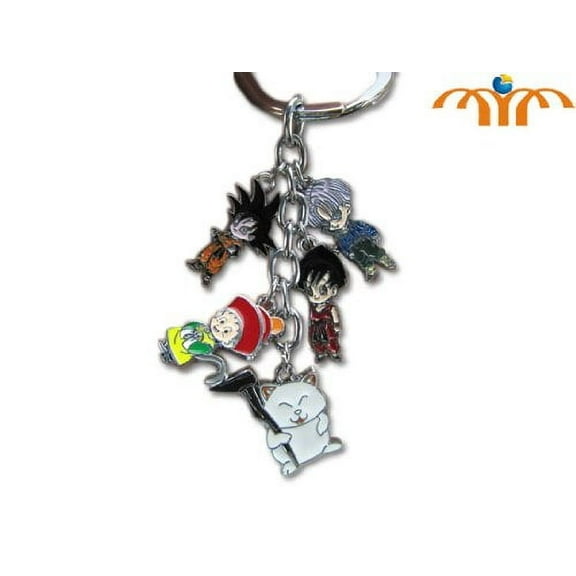 Anime World Dragonball Characters 5 pcs Metal Keychain Key Ring