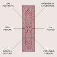 thumbnail image 3 of JONATHAN Y SANTA MONICA 2 x 10 Runner Rug, Sinjuri Medallion Textured Weave - Fuchsia/Light Gray, SMB101G-210, 3 of 4