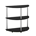 thumbnail image 2 of FURINNO Frans Turn-N Half Round Console Table with Stainless Steel Tubes, Black Oak, 2 of 4