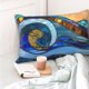thumbnail image 4 of Fotbe Stained Glass Ocean Wave Funda de Almohada Decorativa Estilo Occidental, Lujo en Algodón, Fundas para Almohadas King, Cojín Estampado para Decoración del Hogar-14"x20", 4 of 6