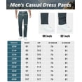 thumbnail image 6 of Lavenicole Men's Golf Work Pants 30" 32" Classic Fit Stretch Flat Front Casual Dress Pants with Pockets Dark Gray, 6 of 6