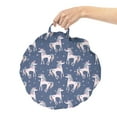 thumbnail image 2 of Unicorn Party Round Floor Cushion with Handle, Elements Along Cartoon Unicorns Images and Stars Shapes in Doodle Style, Decorative Pillow for Living Room & Dorms, 18" Round, Multicolor, by Ambesonne, 2 of 4