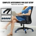 thumbnail image 6 of VEVOR Office Chair Base Replacement, 28", 2500 lbs Static Load, Heavy Duty Universal Computer Desk Chair Stool Base Part with 5 Casters and Reinforced Legs, Desk Chair Base Replacement, Black + Blue, 6 of 9
