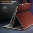 thumbnail image 4 of JETech Case for iPad Air 11-Inch M3/M2 (2025/2024), iPad Air 5/4 (10.9-Inch, 2022/2020 Model, 5th/4th), PU Leather Business Folio Protective Tablet Cover Pocket, Multi-Angle Viewing (Brown), 4 of 6