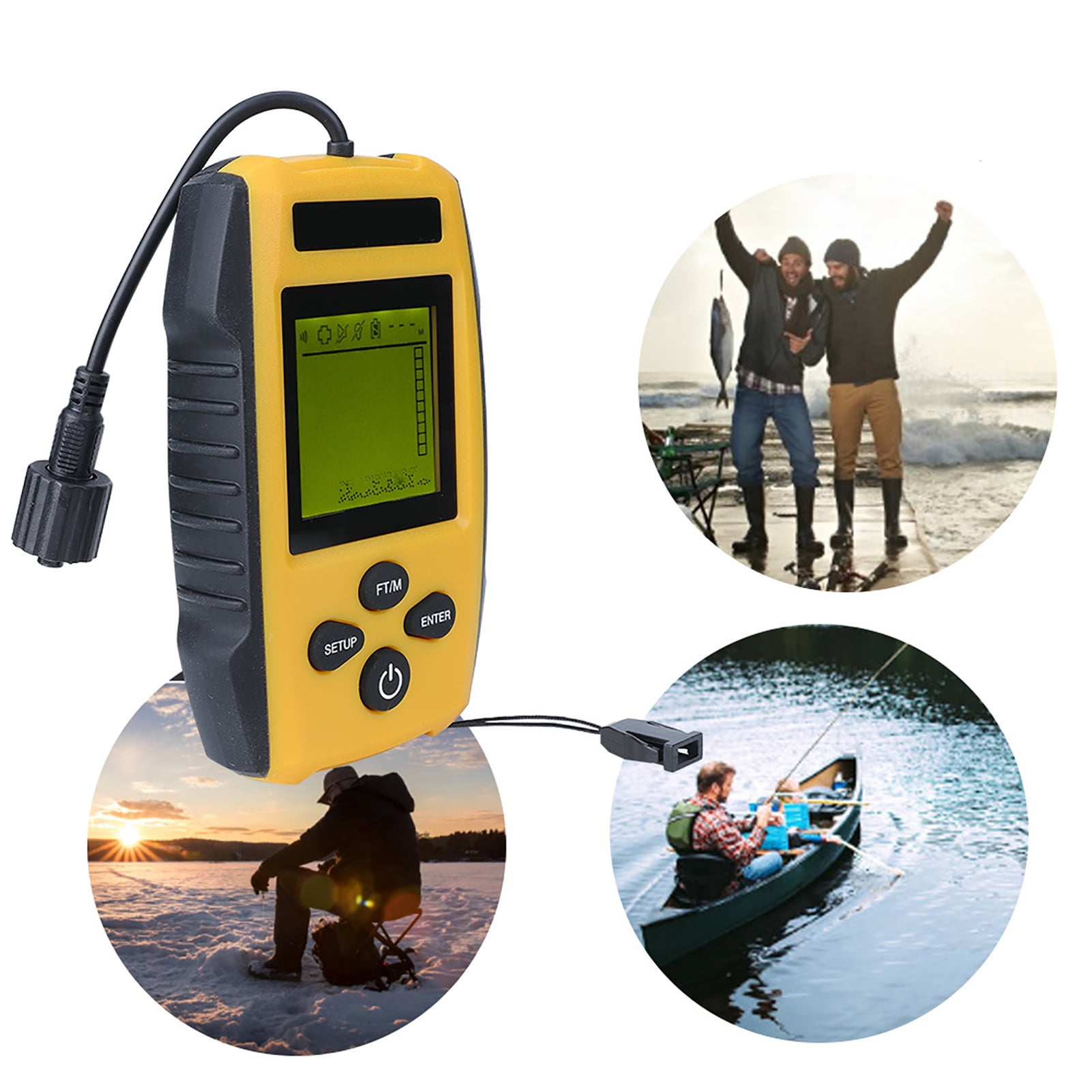 Tebru Sonar Sensor Fishfinder,TL88E Portable Fishers Tackle Sonar