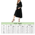 thumbnail image 5 of Women's Maternity Dress V-neck Long Sleeve Pleated Maternity Casual Maxi Dresses, 5 of 5