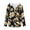 Golden Floral Pattern, variant on FUIALDOLG Vintage Mushroom Floral Lightweight Hooded Tops for Women, imitation Waffle Long Sleeve Sweatshirts Soft for Fall Winter Daily Wear