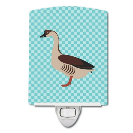 

Caroline s Treasures BB8070CNL Chinese Goose Blue Check Ceramic Night Light 6x4x3 multicolor