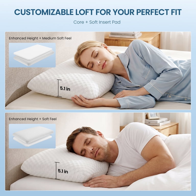 MARNUR Memory Foam Pillow, Queen Size with Cooling Technology photo 6