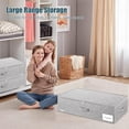 thumbnail image 4 of Supowin Under Bed Storage, 2 Pack Underbed Storage Containers with Lid, Foldable Clothes Storage Drawer with Three Handles and Antirust Metal Zipper, Under the Bed Storage Bags 24x 15.4 x 6inch, Grey, 4 of 7