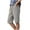 Grey, variant on GEWSEY Women's Elastic Waist 3/4 Capri Harem Pants with Pockets Casual Loose Solid Yoga Trousers (Khaki, S)
