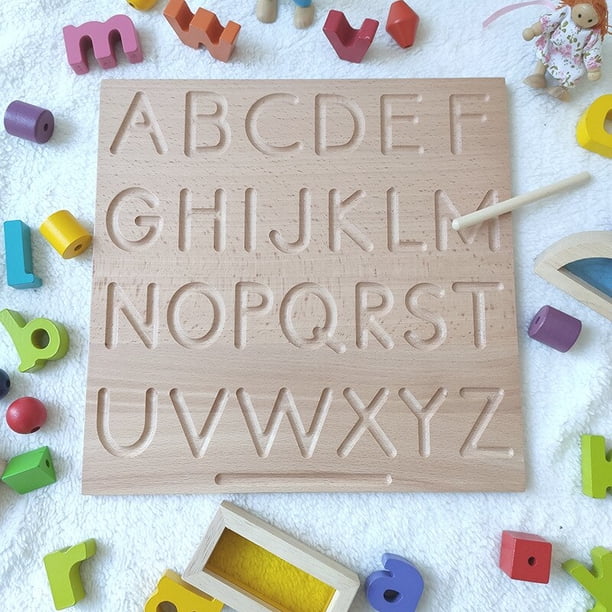 math match game Toys uppercase&lowercase Alphabet Letter 0-9 number tracing Board Cognition Writing Practice Preshool heqiyong LED