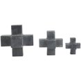 thumbnail image 5 of 6", 5", 3"H Black Marble Geometric Jack Sculpture, by DecMode (3 Count), 5 of 7