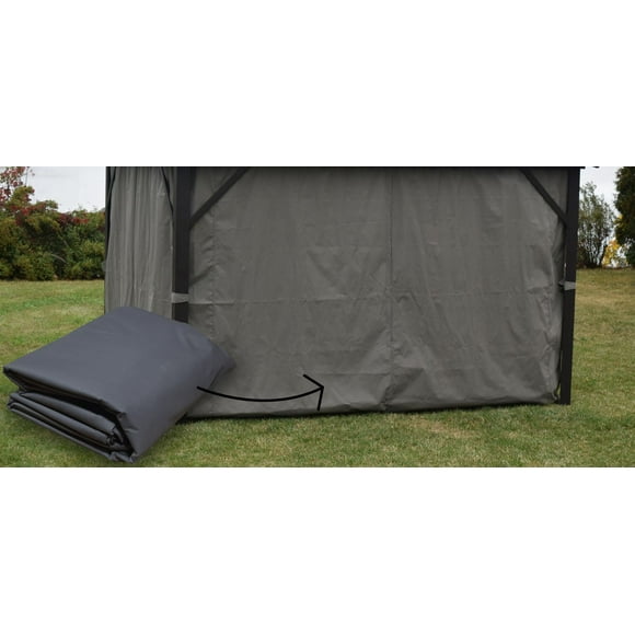 Grey side curtains for Gazebo 10 x 14