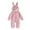 Z02-Pink, variant on Newborn Baby Boys Girls My 1st Easter 3D Bunny Ear Hooded Romper Rabbit Tail Jumpsuit