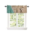 thumbnail image 2 of Kitchen Cafe Valance Curtain for Small Windows,Coastal Ocean Starfish and Shell Sand Rod Pocket Valances The Beach is My Happy Place Window Treatment Panel for Living Room/Bedroom/Bathroom,42x12in, 2 of 9
