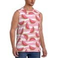 thumbnail image 2 of Uemuo Cute Watermelon Pattern Men's Sleeveless T-Shirt,Muscle Athletic Tank Top, Moisture-wicking Quick-dry Breathable Classic Tee Top for Gym Run Outdoor Sports-XX-Large, 2 of 8
