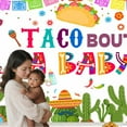 thumbnail image 5 of Taco Bout a Baby Backdrop,Mexican Fiesta Baby Shower Decorations,Gender Reveal Party Supplies,Neutral Cactus Mexico Photography Background,Boho Paper Flower Cowboy Hat Studio Shoot Props -7x5FT, 5 of 5