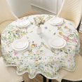 thumbnail image 1 of Floral Tablecloth, Wild Flower Table Cloth, Spring Summer Waterproof Wrinkle Free Tablecloth for Outdoor, Picnic, Camping, Patio, Party, Kitchen, Dining Room, Round 60 x 60 inch, 1 of 5