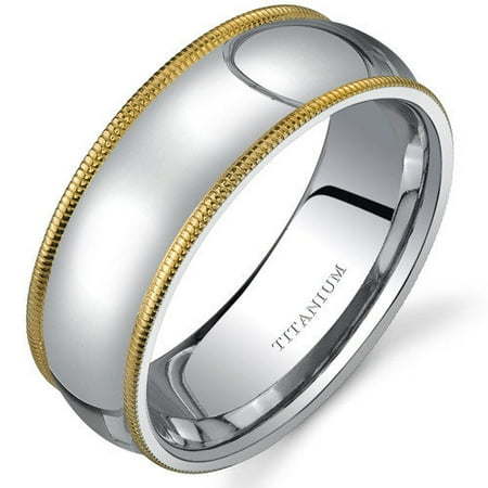 Oravo Classic Comfort fit 8 mm Mens Titanium Wedding Band
