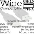thumbnail image 3 of Cmple - [2 PACK] 3 FT USB to USB Cable, USB 2.0 Type A to Type A Cord Male to Male Data Transfer Cable for Portable Hard Drive, Laptop, DVD Player, TV, USB Hub, Monitor, Camera, Set Up Box, 3 of 3