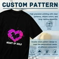 thumbnail image 5 of Black T Shirts for Men, Heart Of Gold,Broken Heart Print Mens Graphic Tees, 24013921,M, 5 of 8