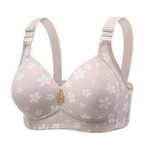 Nursing Bra Wireless Maternity Bra for Breastfeeding Women Soft Cotton Floral Print Adjustable Clip Down Bralette