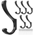 thumbnail image 1 of Juego de 6 ganchos para colgar en pared, resistentes, 13,6 kg, aluminio, 1 of 7