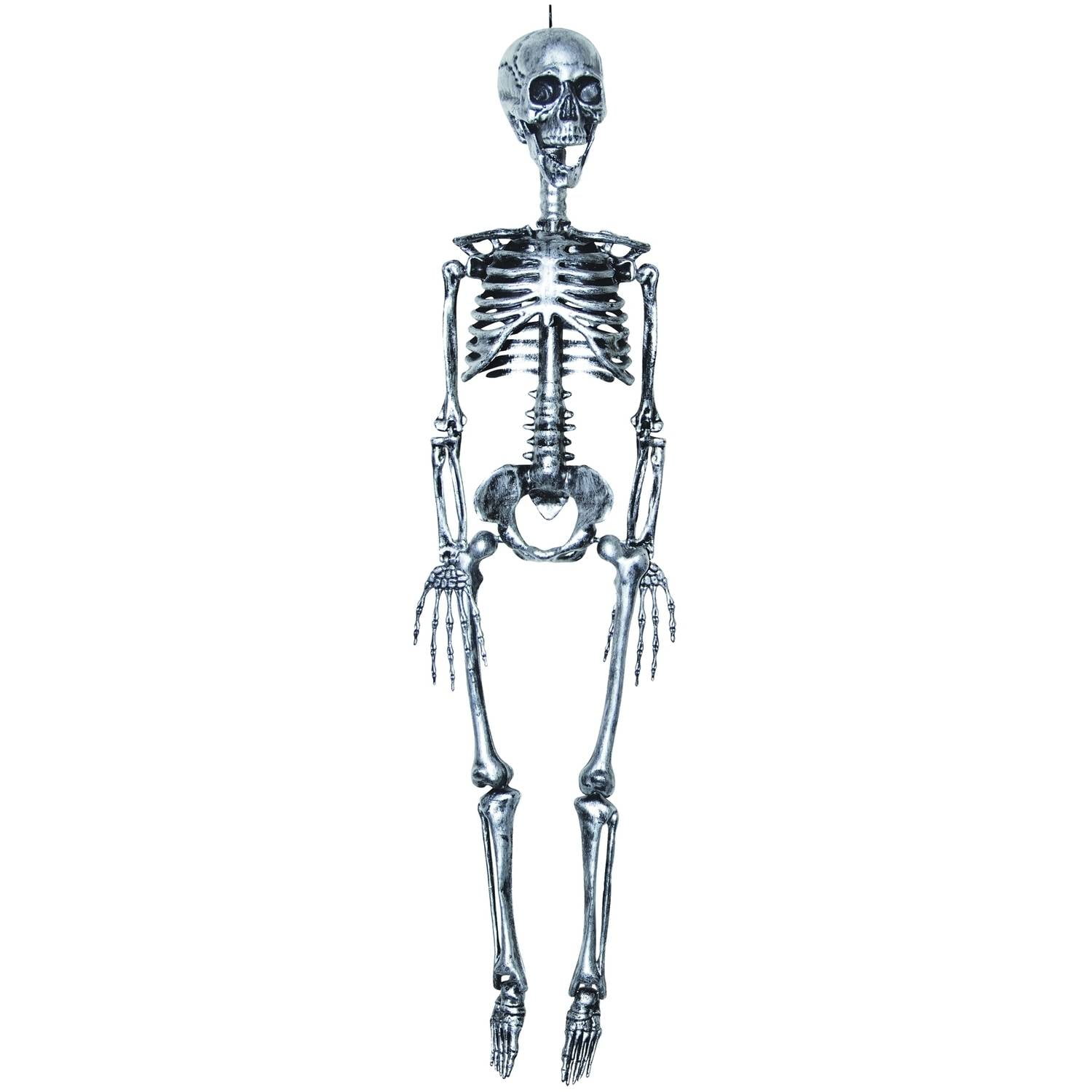 35" Steel Gray Skeleton Halloween Decoration