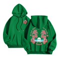 thumbnail image 2 of WEAIXIMIUNG Ensembles de Chandails en Molleton Raccourcis pour Femmes Sweat à Capuche Imprimé Lettres Manches Longues avec Poches, 2 of 6