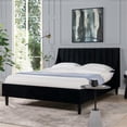 thumbnail image 3 of Sandy Wilson Home Aspen Upholstered Platform Bed Queen Anthracite Black, 3 of 10