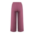 thumbnail image 5 of BVOFAR Cotton Linen Pants for Women 2025 Summer Elastic Waisted Palazzo Pants Drawstring Lightweight Solid Color Trousers with Pockets 2025, 5 of 9