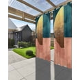 thumbnail image 3 of nqOlkjepod Outdoor Curtains for Patio Waterproof, Boho Outdoor Privacy Panels Grommet, Modern Abstract Gold Teal Geometric Art Blackout Outside Curtains for Porch/Cabana/Pergola 54"x95", 2 Panels, 3 of 8
