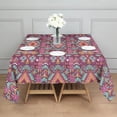 thumbnail image 3 of Colorful Tribal Pattern Square Tablecloth,Waterproof Square Table Cover,Wipeable Spillproof Washable Table Cover for Home Kitchen Party Decor 60"x60"(152x152cm), 3 of 6