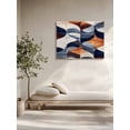 thumbnail image 5 of Navy Blue Burnt Orange Wall Art for Living Room,Canvas Picture Wall Decor for Bathroom Bedroom,Retro Geometric Abstract Painting Artwork for Office Kitchen Hallway Dining Room Home Decor 20"x24", 5 of 8