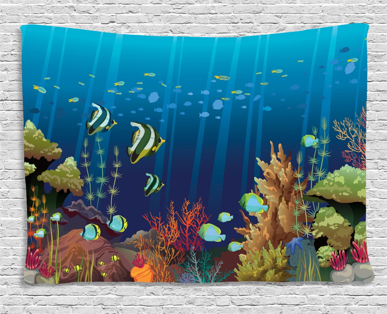 Coral Reef Tropical Fish Hanging Decorations Under the Sea Birthday Party